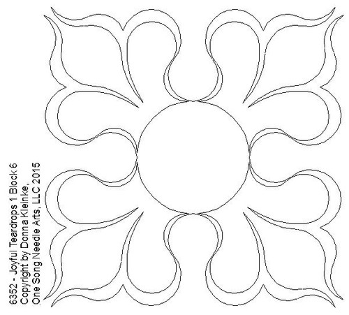 Joyful Teardrops 1 Block 6 - #6352  (Incl in Block Pkg #1-Simple-Density)