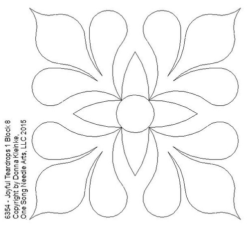 Joyful Teardrops 1 Block 8 - #6354 - VP27  (Incl in Block Pkg #1-Simple-Density)
