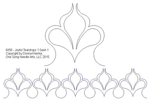 Joyful Teardrops Sash 1 - #6358 (Incl in SASH PKG #1)