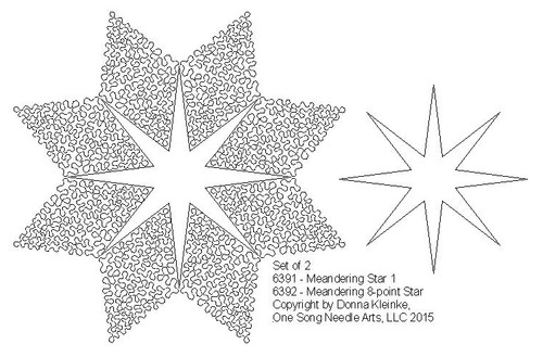 Meandering 8-Point Star - Set of 2 - #6391/Set