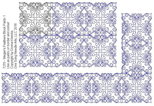 Megan's Feathers Block-type Panto 1 - #7270 (in Prime Panto Collection) - VP23