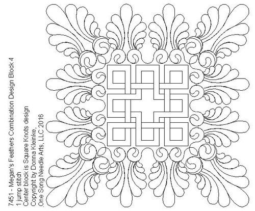 Megan's Feathers Combo Design Block 4 - #7451 (Incl in Block Pkg #3-Mid-Density)