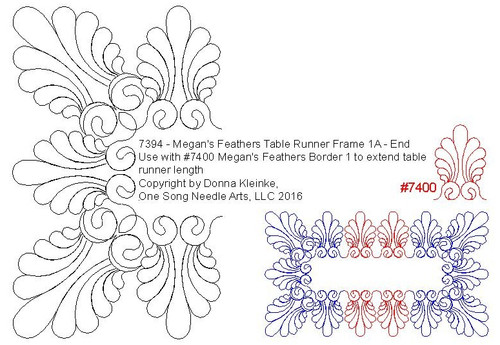 Megan's Feathers Runner 1-A - #7394