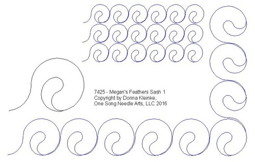 Megan's Feathers Sash 1 - #7425 (Incl in SASH PKG #1)