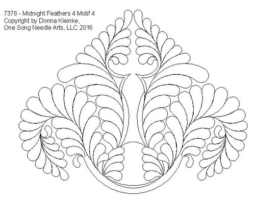 Midnight Feathers 4 Motif 4 - #7378