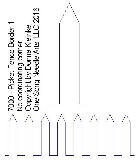 Picket Fence Border 1 - #7000 (Incl in SASH PKG #1)