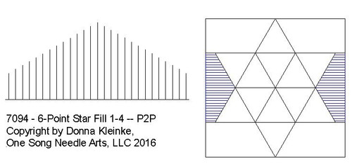 Radiating Lines Fill for 6-Point Star Blocks  4 - #7094 - VP31