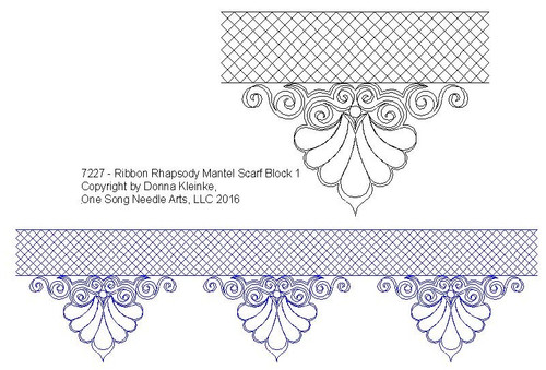 Ribbon Rhapsody Mantel Scarf Block 1 (#7227) - VP36