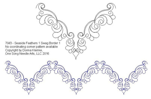 Seaside Feathers 1 Swag Border 1 - #7043- VP35
