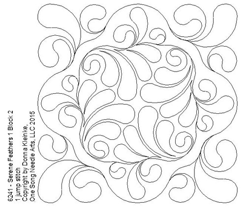 Serene Feathers 1 Block 2 - #6241