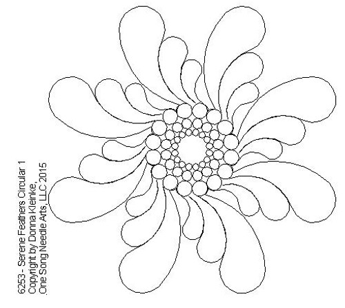 Serene Feathers Circular 1 - #6253 - VP19  (Incl in Circular Ptns Pkg #1-All-Densities)