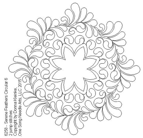 Serene Feathers Circular 6 - #6258 - VP30 (Incl in Circular Ptns Pkg #2-All-Densities)