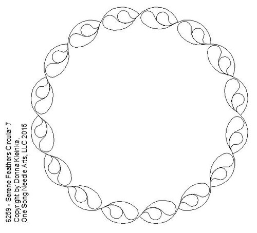 Serene Feathers Circular 7 - #6259-