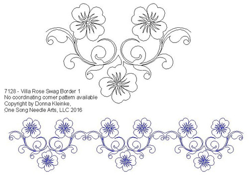 Villa Rose Swag Border 1 - #7128
