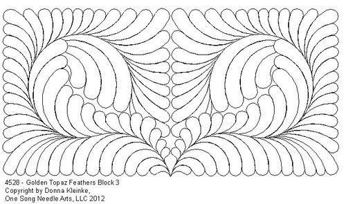 Golden Topaz Feathers Block 3 - #4528
