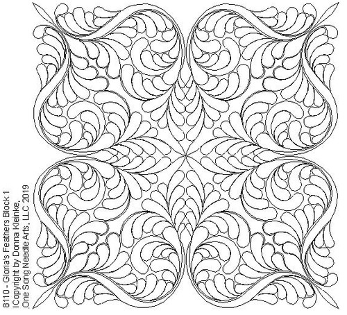 Gloria's Feathers Block 1 - #8110 - VP22 (Incl in Block Pkg #3-Mid-Density)