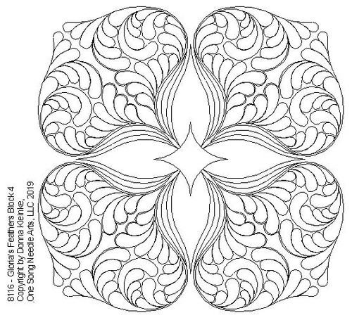Gloria's Feathers Block 4 - #8116 - VP36 (Incl in Block Pkg #3-Mid-Density)