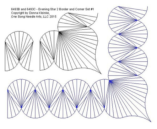 Evening Star 2 Border and Corner Set #1 - #6493/Set