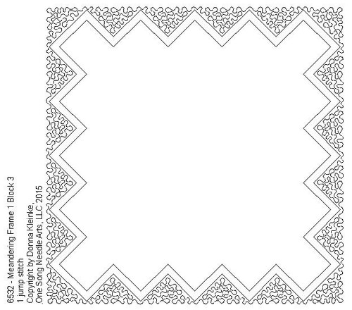 Meandering Frame 1 Block 3 - #6532 - VP8  (Incl in Frames Pkg #1-Simple-Density)
