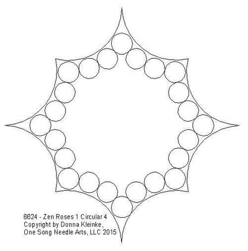 Zen Roses 1 Circular 4 - #6624  (Incl in Circular Ptns Pkg #1-All-Densities)
