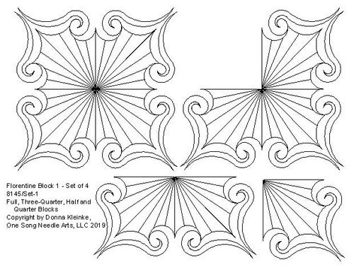 Florentine Block Set 1 - #8145/Set of 4