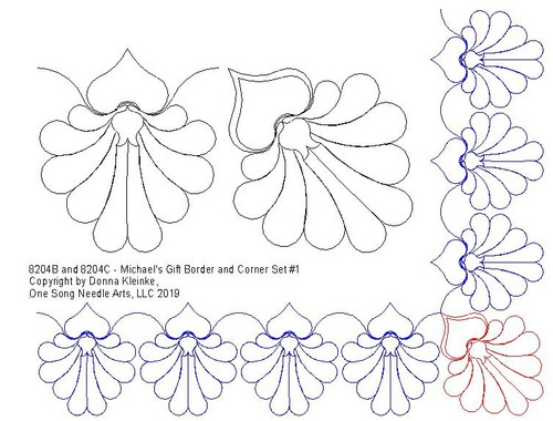 Michael's Gift Border and Corner Set 1 - #8204/Set 1 (Incl in BOR-COR PKG #4-ALL-DENSITIES)