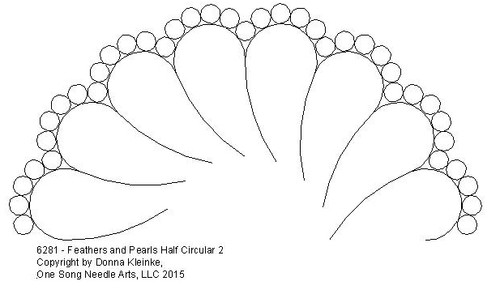 Feathers and Pearls Half Circular 2 - #6281 (Incl in Circular Ptns Pkg #2-All-Densities)