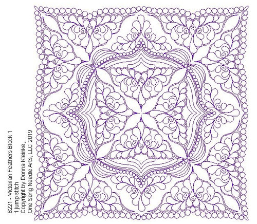 Victorian Feathers Block 1 - #8221 - VP21