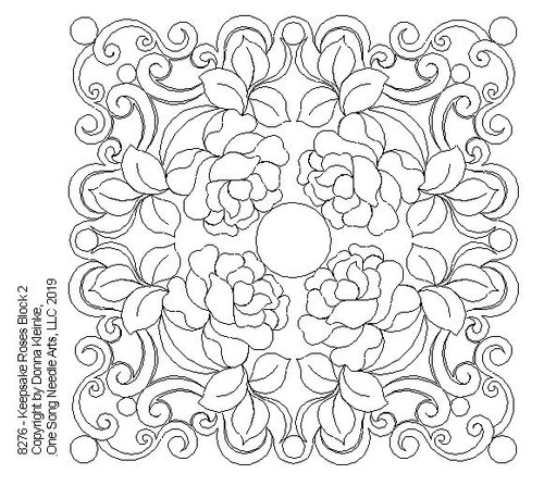 Keepsake Roses Block 2 - #8276 (Incl in Block Pkg #3-Mid-Density)