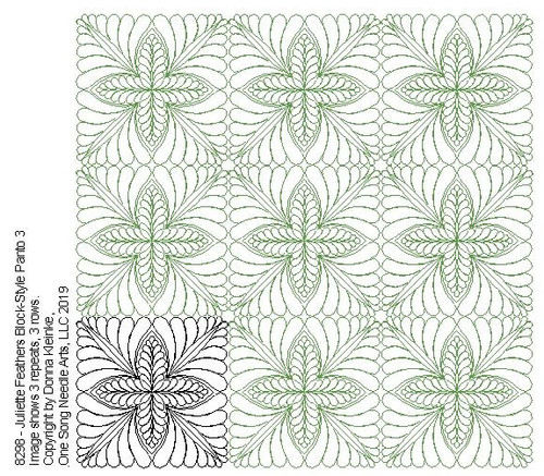 Juliette Feathers Block Style Panto 3 - #8298 (in Prime Panto Collection) - VP19