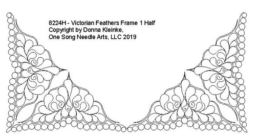 Victorian Feathers Frame 1 Half - #8224H