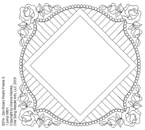 Zen Roses Pearls Frame 5 - #8374