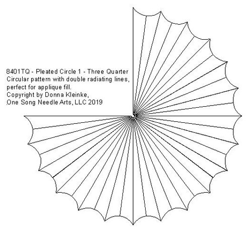 Pleated Circle 1 Three-Quarter - #8401TQ   (Incl in Circular Ptns Pkg #1-All-Densities)