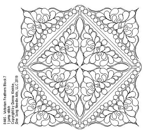 Victorian Feathers Block 7 - #8445