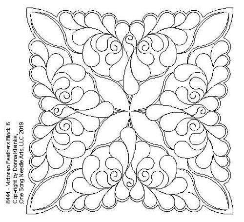 Victorian Feathers Block 6 - #8444 - VP10