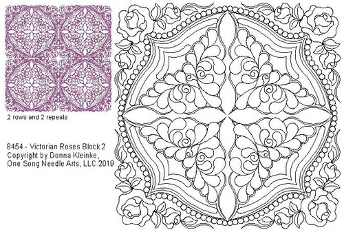 Victorian Roses Block 2 - #8454