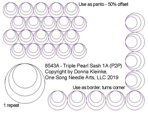 Triple Pearl Sash 1A - #8543A - P2P (Incl in SASH PKG #1)