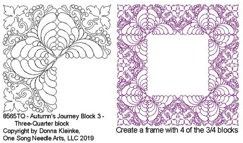 Autumn's Journey Block 3 Three-Quarter - #8565TQ