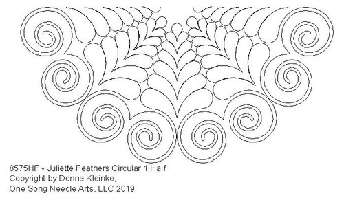 Juliette Feathers Circular 1 Half - #8575HF   (Incl in Circular Ptns Pkg #1-All-Densities)