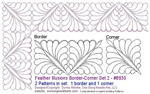 Feather Illusions Border and Corner Set 2 - #8930/Set2