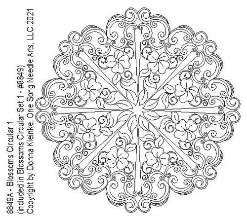 Blossoms Circular 1 - #8849A (included in Blossoms Circular Set 1 - #8849) - VP15 (Incl in Circular Ptns Pkg #2-All-Densities)