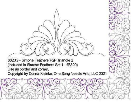 Simone Feathers P2P Triangle 2 - #8820G (included in Simone Feathers Set 1 - #8820) (Incl in Triangles-Pkg#2-P2P)