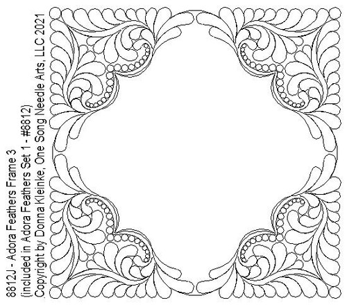 Adora Feathers Frame 3  - #8812J (included in Adora Feathers Set 1 - #8812)