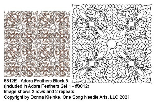 Adora Feathers Block 5 - #8812E (included in Adora Feathers Set 1 - #8812)