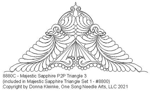 Majestic Sapphire P2P Triangle 3 -#8880C (included in Majestic Sapphire Triangle Set 1 - #8800) - VP12 (Incl in Triangles-Pkg#2-P2P)