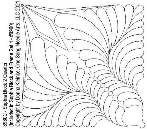Sophia Block 2 Quarter - #8980C (included in Sophia Block and Frame Set 1 - #8980)