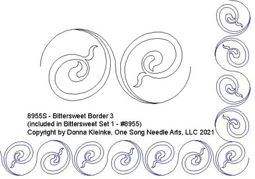 Bittersweet Border 3 - #8955S (included in Bittersweet Set 1 - #8955) - VP34  (Incl in SASH PKG #1)