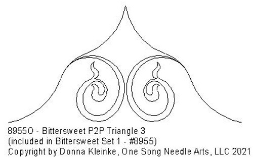 Bittersweet P2P Triangle 3 - #8955O (included in Bittersweet Set 1 - #8955)  (Incl in Triangles-Pkg#2-P2P)