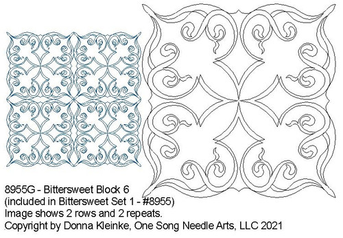 Bittersweet  Block 6 - #8955G (included in Bittersweet Set 1 - #8955)  (Incl in Block Pkg #1-Simple-Density)