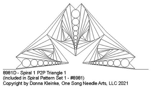 Spiral 1 P2P Triangle 1  - #8981D (included in Spiral Pattern Set 1 - #8981) - VP30  (Incl in Triangles-Pkg#2-P2P)